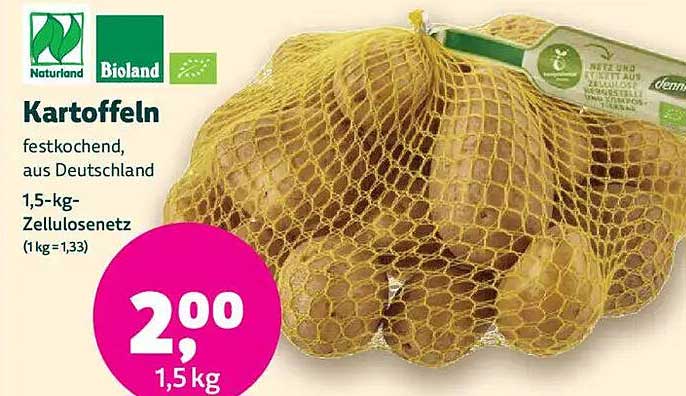 Kartoffeln festkochend, aus Deutschland - 1,5 kg Zellulosennetz