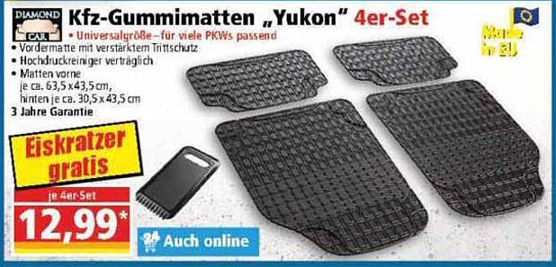 Kfz-Gummimatten „Yukon“ 4er-Set