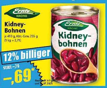 Kidney-Bohnen - 12 % billiger