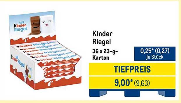 Kinder Riegel 36 x 23-g-Karton