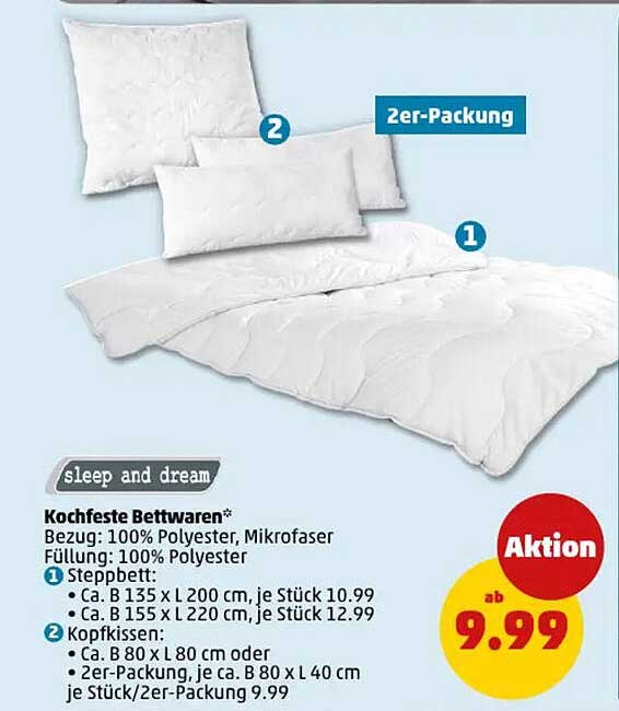 Kochfeste Bettwaren 2er-Packung – Schlafkomfort für jeden Bedarf