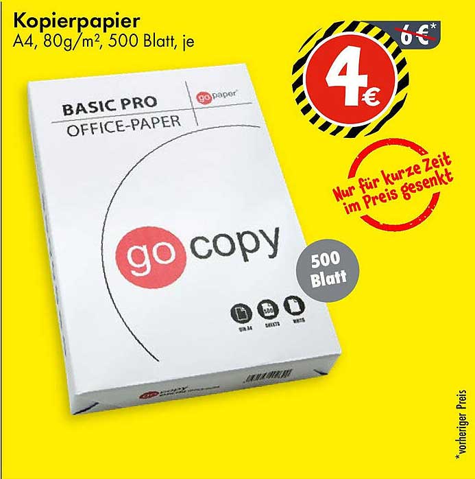Kopierpapier A4, 80g/m², 500 Blatt