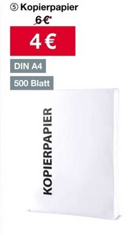 Kopierpapier DIN A4 – 500 Blatt für nur 4 €