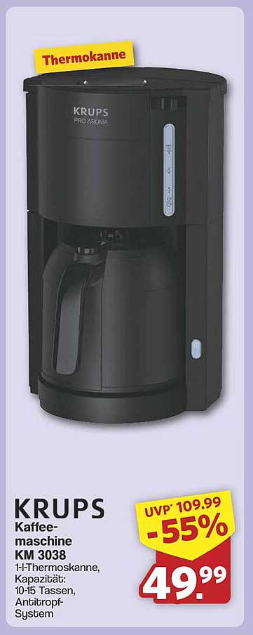 KRUPS Kaffeemaschine KM 3038 mit Thermokanne