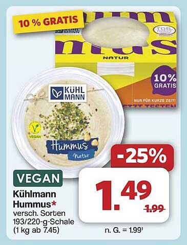 Kühlmann Hummus - vegan und lecker!