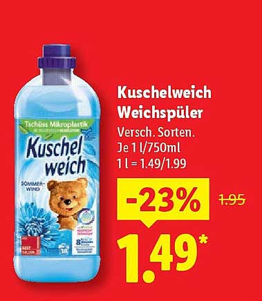 Kuschelweich Weichspüler Versch. Sorten 750ml