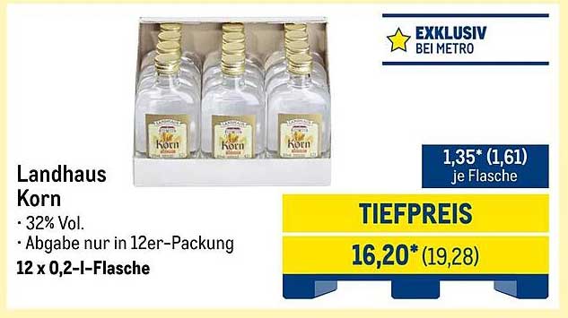 Landhaus Korn - 12 x 0,2 l Flasche