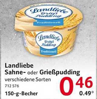Landliebe Sahne- oder Grießpudding - verschiedene Sorten