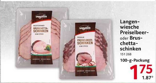 Langenwiesche Preiselbeer- oder Bruschetta-Schinken vom Stück