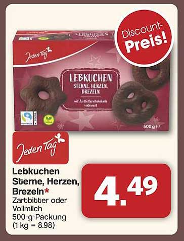 Lebkuchen Sterne, Herzen, Brezeln*