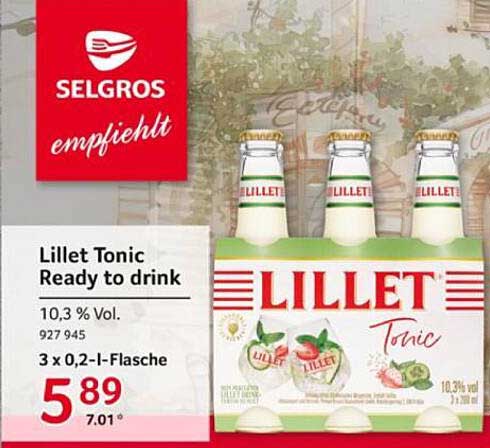 Lillet Tonic Ready to drink - 3 x 0,2-L-Flasche