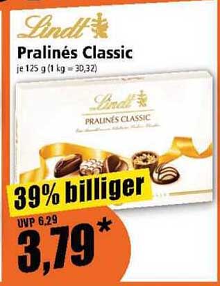 Lindt Pralinés Classic 125 g