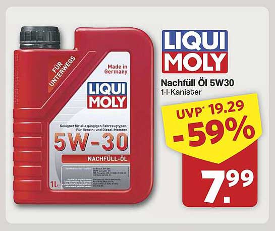 LIQUI MOLY Nachfüll Öl 5W30 1-l-Kanister
