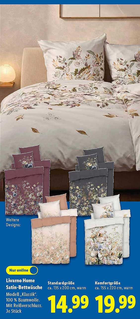 Livarno Home Satin-Bettwäsche Modell 'Klassik'