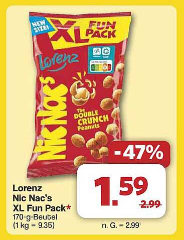 Lorenz Nic Nac’s XL Fun Pack 170-g-Beutel