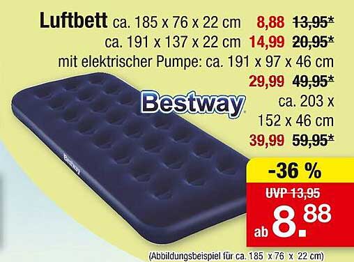 Luftbett Bestway (ca. 185 x 76 x 22 cm)