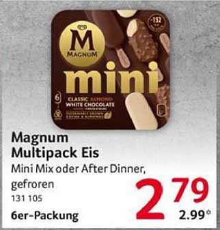 Magnum Multipack Eis – Mini Mix oder After Dinner, gefroren 6er-Packung