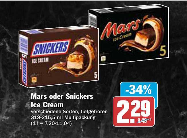 Mars oder Snickers Ice Cream