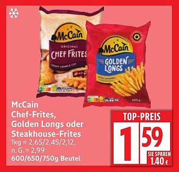 McCain Chef-Frites, Golden Longs oder Steakhouse-Frites