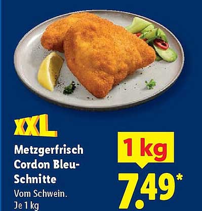 Metzgerfrisch Cordon Bleu-Schnitte - Vom Schwein, je 1 kg