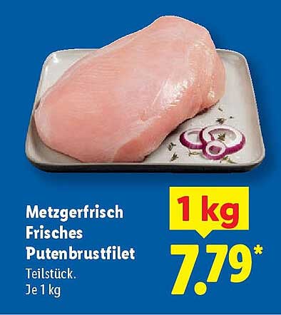 Metzgerfrisch Frisches Putenbrustfilet 1 kg