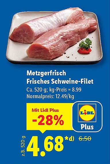 Metzgerfrisch Frisches Schweine-Filet