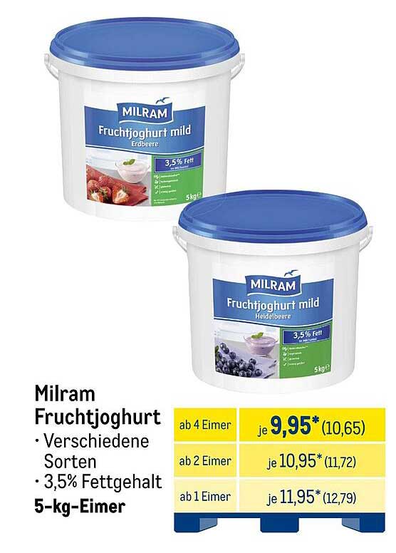Milram Fruchtjoghurt mild 5-kg-Eimer