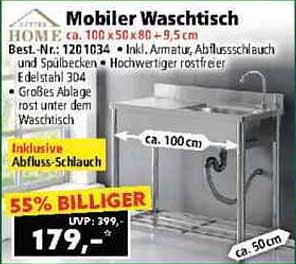 Mobiler Waschtisch