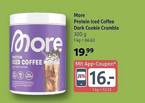 More Protein Iced Coffee Dark Cookie Crumble 300 g