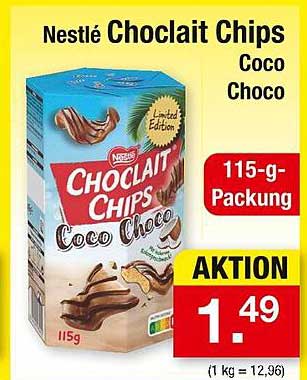Nestlé ChoClait Chips Coco Choco 115g