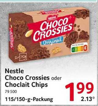 Nestlé Choco Crossies oder Chocolait Chips 115/150-g-Packung