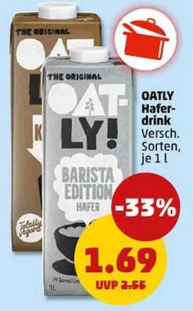OATLY Haferdrink, verschiedene Sorten, je 1 l