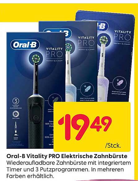 Oral-B Vitality PRO Elektrische Zahnbürste
