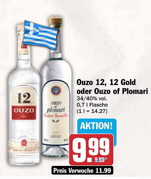 Ouzo 12, 12 Gold oder Ouzo of Plomari 0,7 l