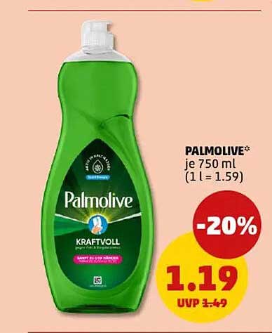 Palmolive Kraftvoll Spülmittel 750 ml - Jetzt nur 1,19 €!