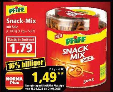 Pfiff Snack-Mix mit Salz 300g