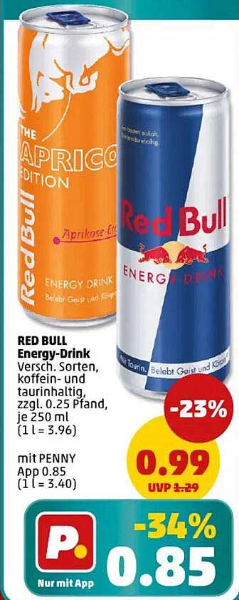 RED BULL Energy-Drink 250 ml - Aktion bei Penny
