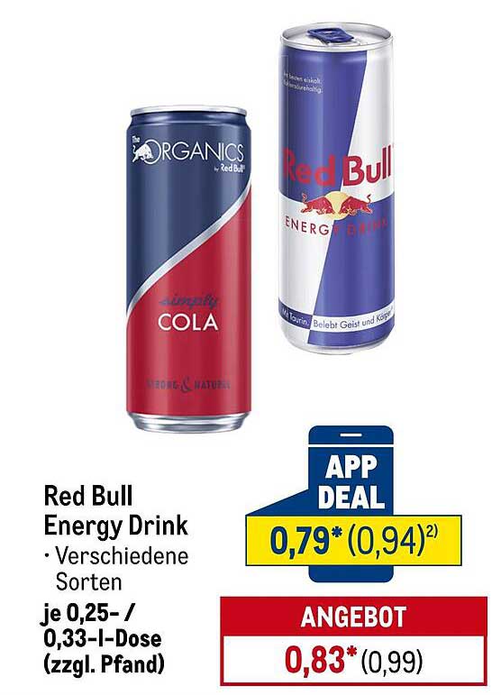 Red Bull Energy Drink und The Organics Cola – Erfrischende Vielfalt