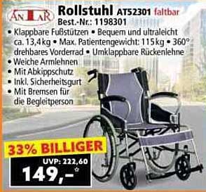 Rollstuhl AT52301 faltbar