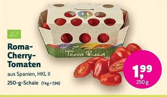 Roma-Cherry-Tomaten aus Spanien, HKL II
