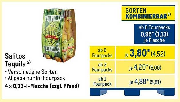 Salitos Tequila – Erfrischender Genuss in verschiedenen Sorten