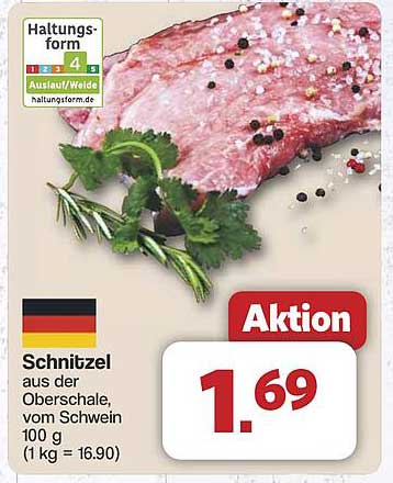 Schnitzel aus der Oberschale, vom Schwein