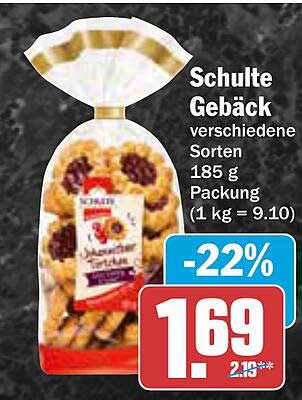 Schulte Gebäck verschiedene Sorten 185 g