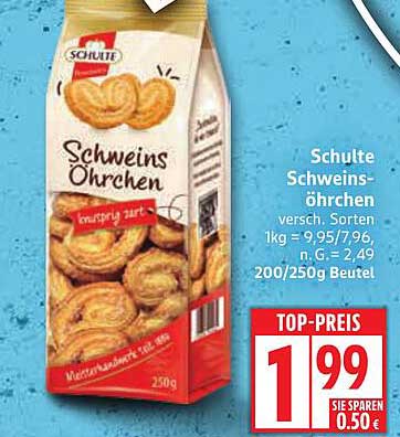 Schulte Schweinsöhrchen 250g