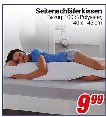 Seitenschläferkissen 100 % Polyester, 40 x 145 cm