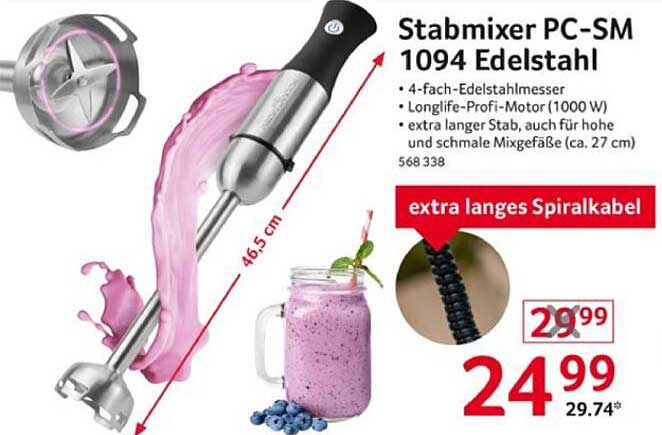 Stabmixer PC-SM 1094 Edelstahl