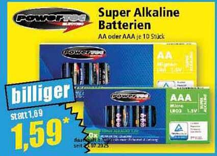Super Alkaline Batterien AA oder AAA je 10 Stück