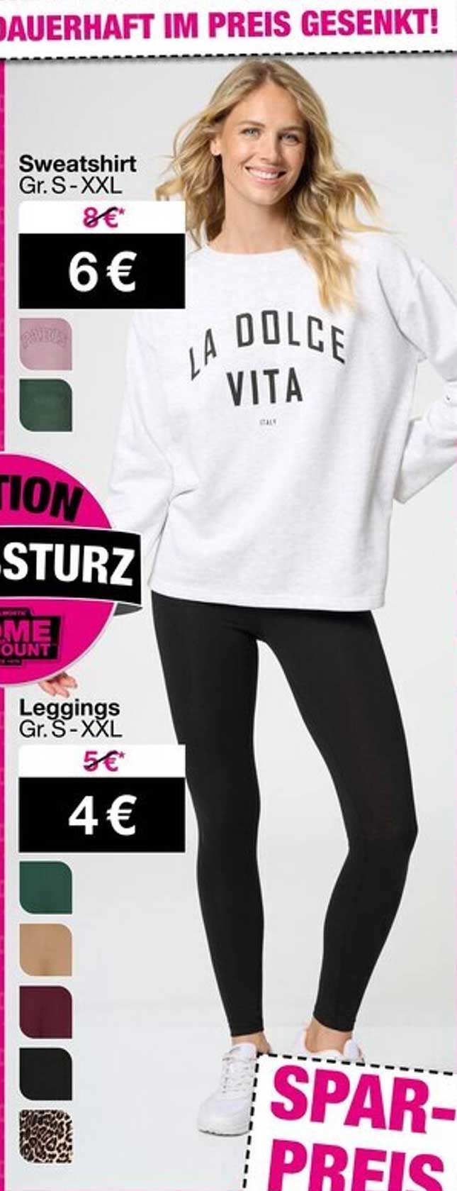 Sweatshirt und Leggings - Komplette Set-Aktion
