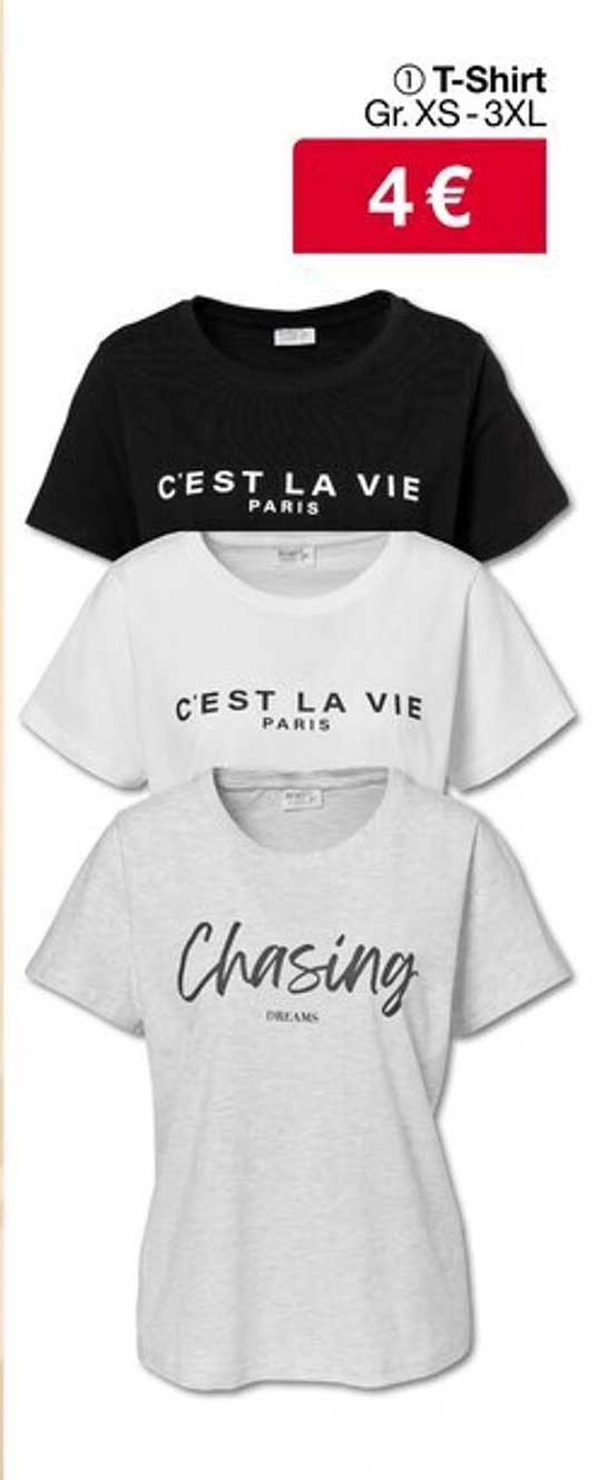 T-Shirt Gr. XS - 3XL für nur 4 €