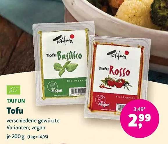 TAIFUN Tofu - verschiedenen gewürzte Varianten, vegan je 200 g
